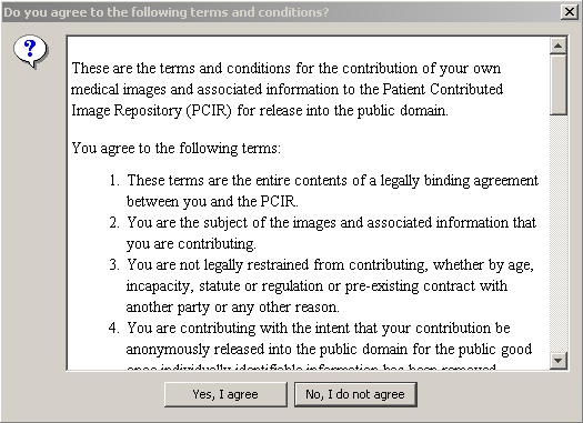 agreement dialog